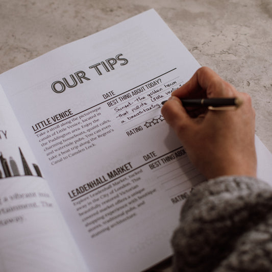 A page featuring tips inside the 30 getaways to remember book