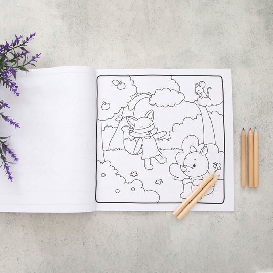 Forest Friends: Woodland Friends and Nature Colouring Book