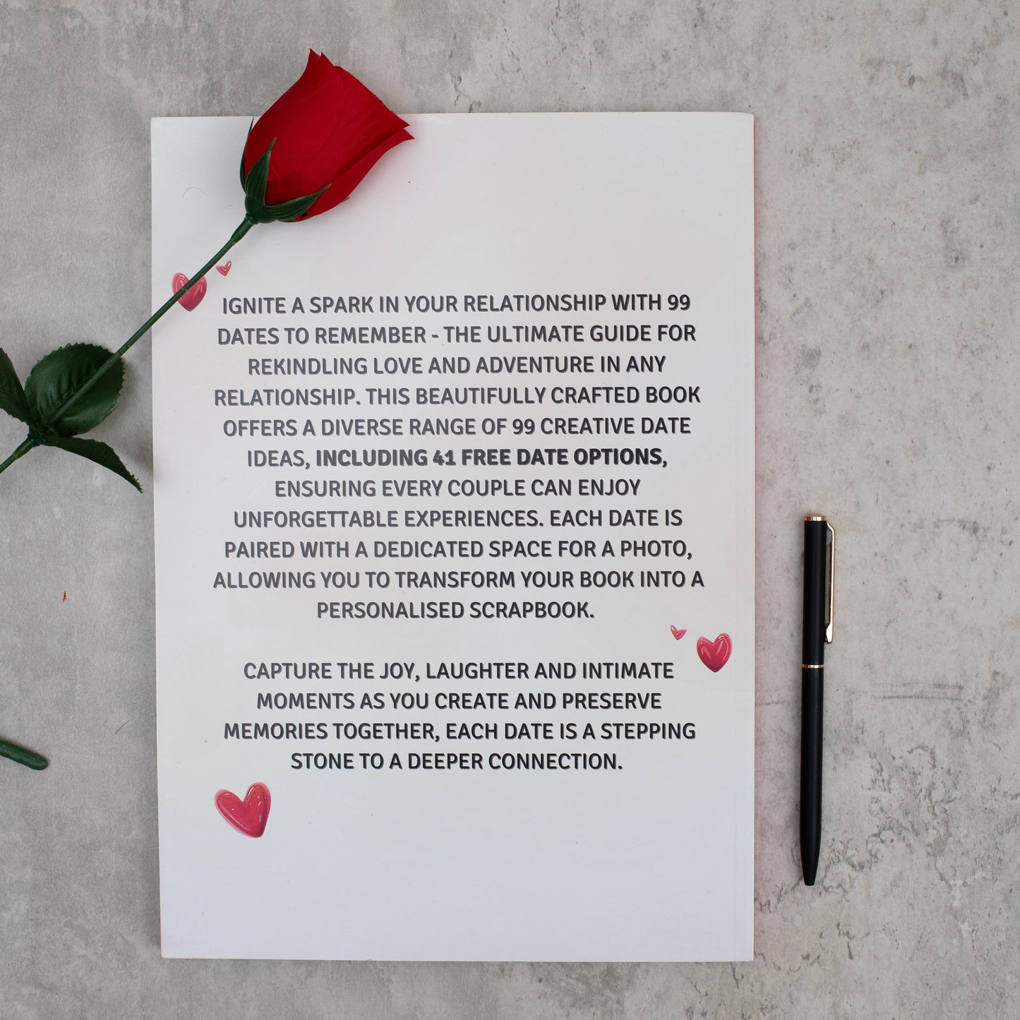 The back cover of 99 dates to remember, EMF's bestselling book