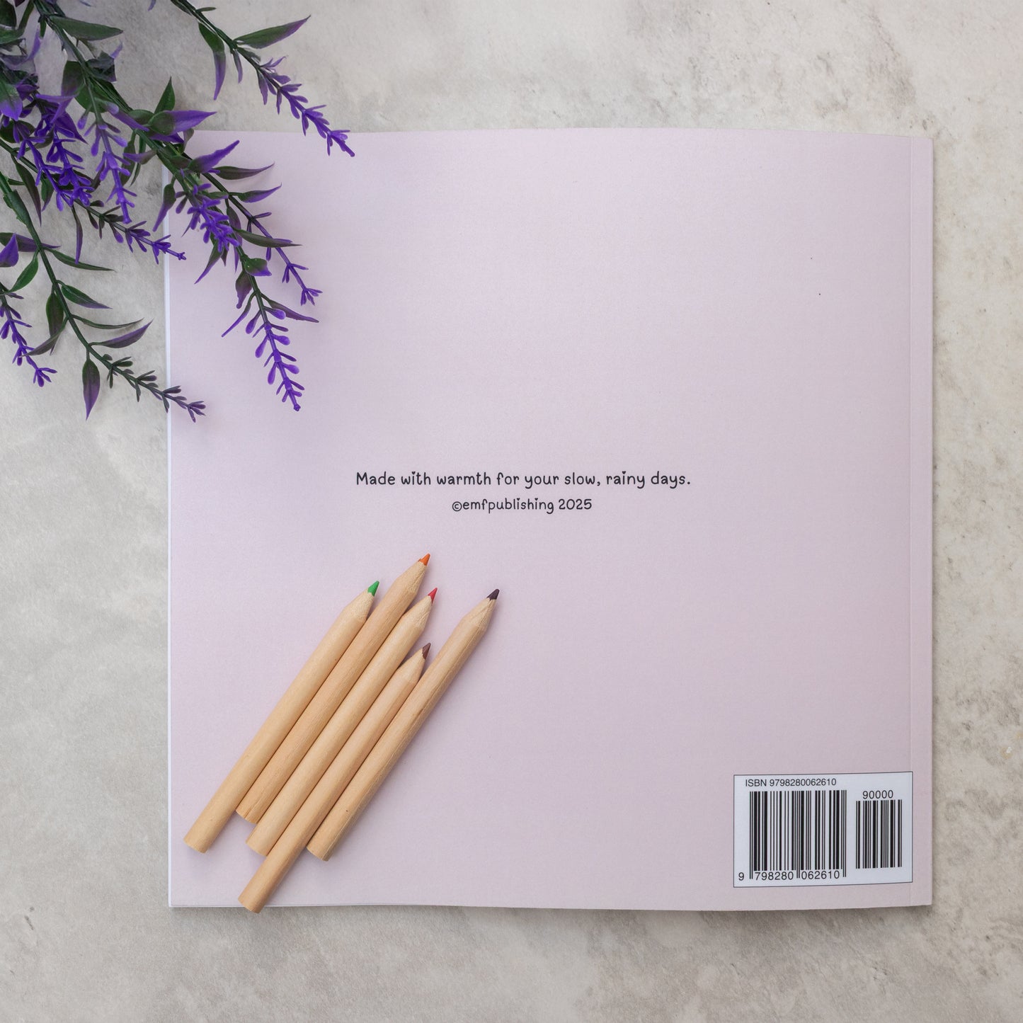 Made with warmth for your slow rainy days. A colouring book by EMF publishing