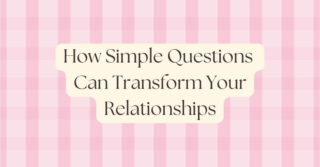 How simple questions can transform your relationships with a pink background 