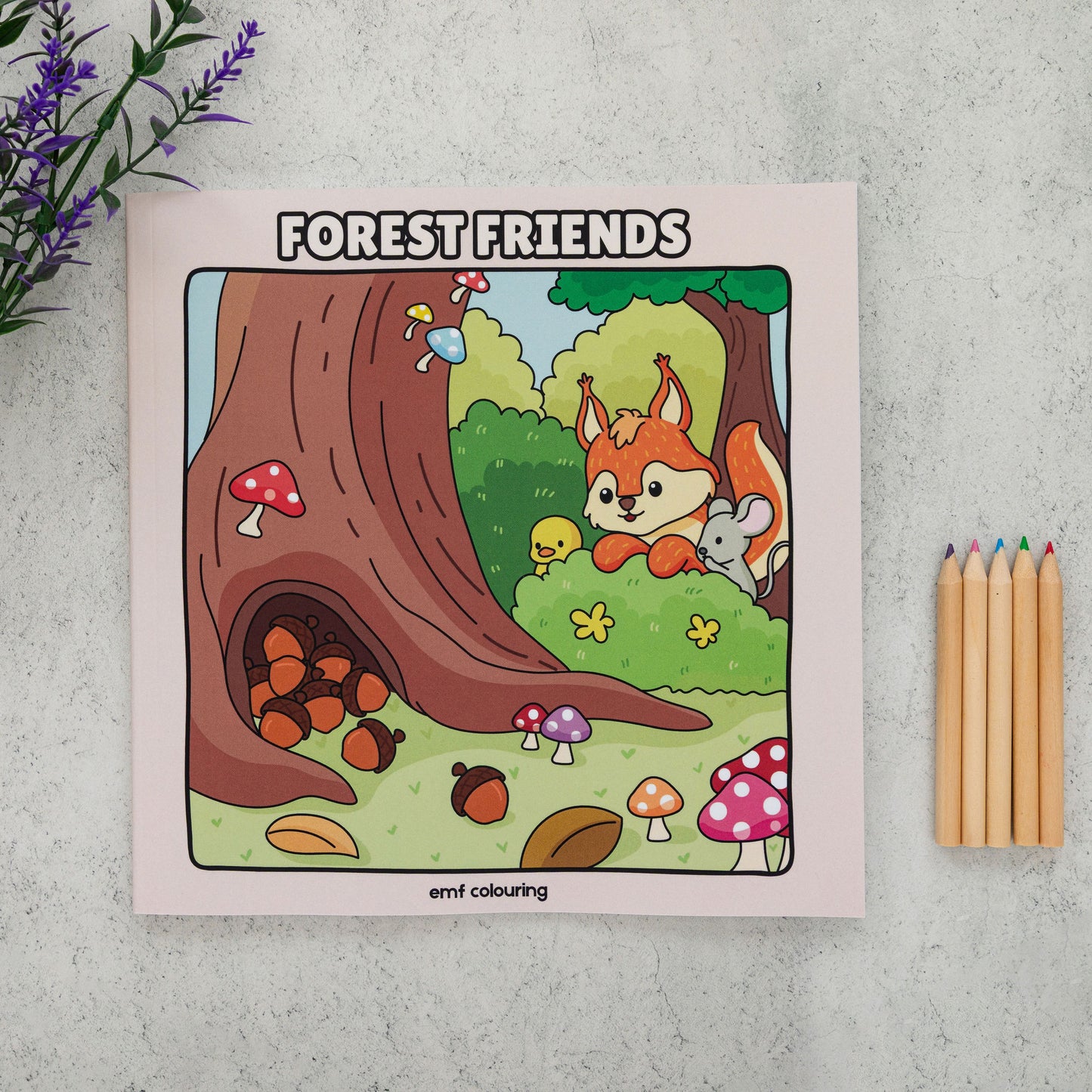 Forest Friends: Woodland Friends and Nature Colouring Book