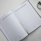 Pages inside the in other words book with prompts 